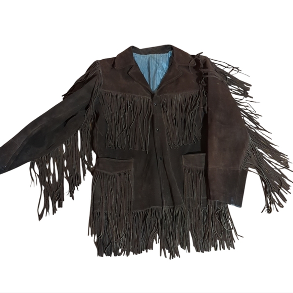 Vintage Other - Joo Kay Vintage Fringed Leather Jacket 1960's Western Wear Rock N Roll Hippy Lrg